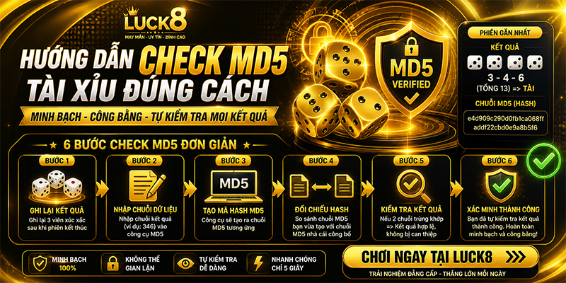 Tài xỉu MD5 ✔️ Chơi Thông Minh – Check MD5 – Tránh Sai Lầm - Kamepo