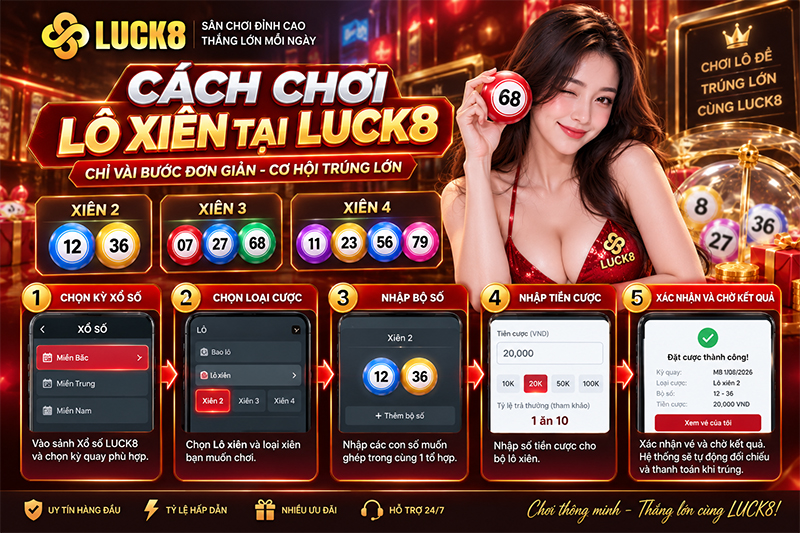 Lô Xiên Là Gì? Cách Chơi Lô Xiên 2, 3, 4 Tại LUCK8 - Kamepo